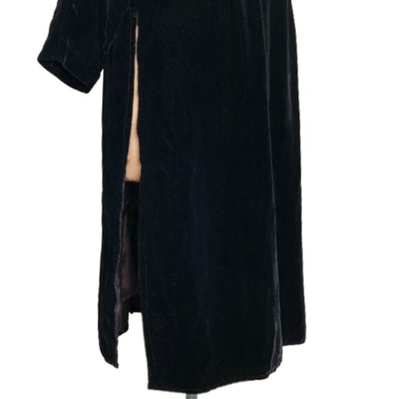 Vintage velvet lace up back beaded sequin dress - Picture 14 of 16